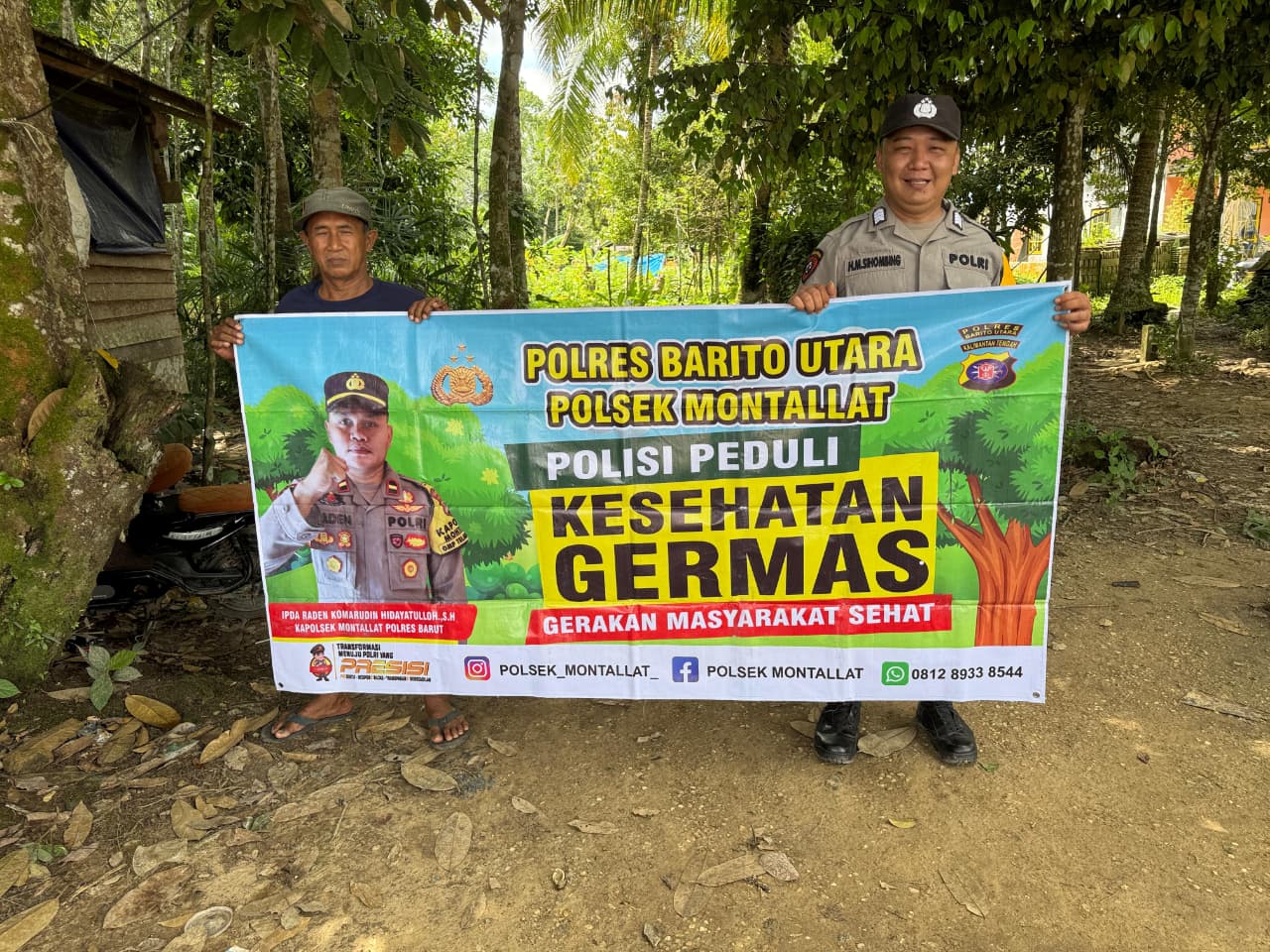 *Polsek Montallat Sampaikan Pola Hidup Sehat Kepada Warga, Polsek Montallat Sosialisasikan Germas ke Masyarakat.