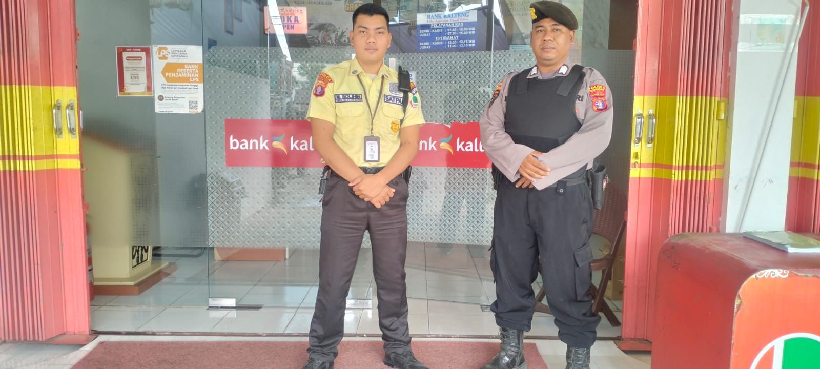 Meningkatkan Keamanan Obyek Vital Sat Samapta Polres Katingan Laksanakan PAM Bank