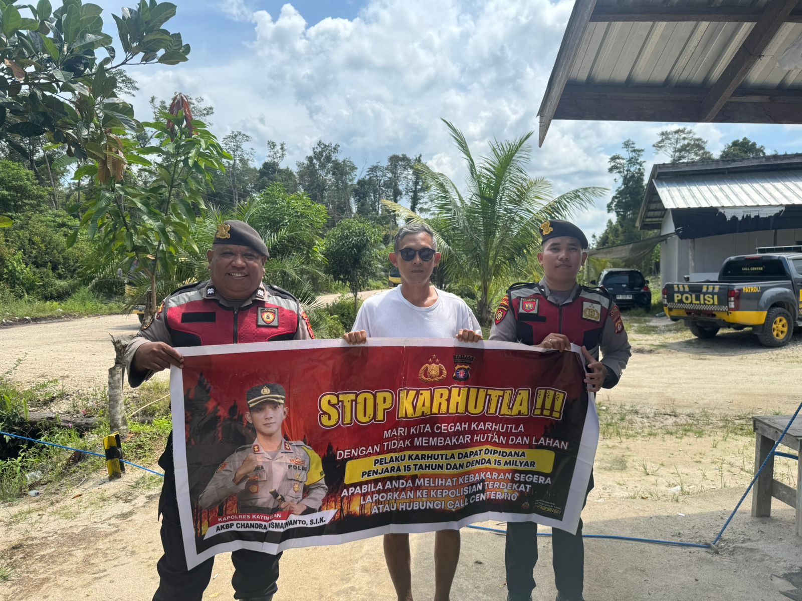 Patroli Sosialisasi Karhutla, Sat Samapta Polres Katingan Lakukan Pengawasan