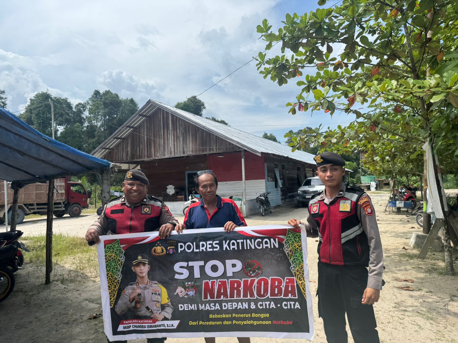 Patroli Pencegahan Narkotika, Sat Samapta Polres Katingan Gencar Lakukan Sosialisasi