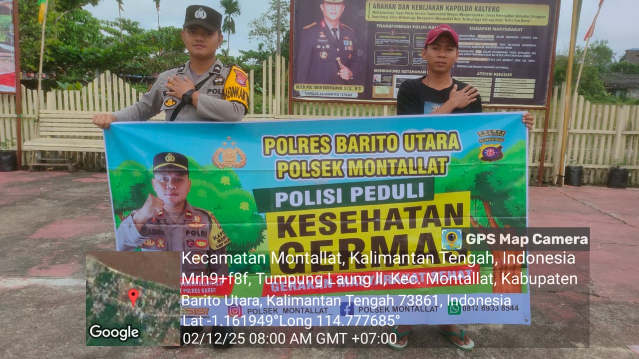 *Polsek Montallat Sampaikan Pola Hidup Sehat Kepada Warga, Polsek Montallat Sosialisasikan Germas ke Masyarakat.