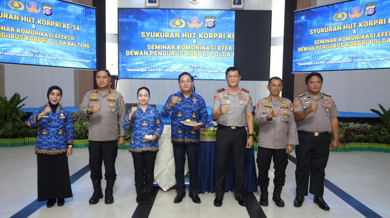 Syukuran HUT Korpri ke-54 di Polda Kalteng, Kapolda: Jadilah ASN Polri yang Berkarakter, Komunikatif dan Berintegritas