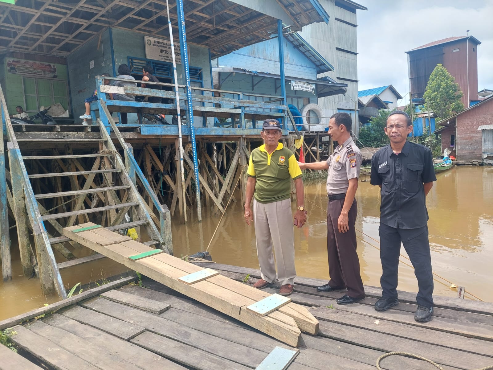 Debit Air terpantau normal , Polsek Katingan Hulu dan Bukit Raya Imbau Warga agar tetap selalu waspada.