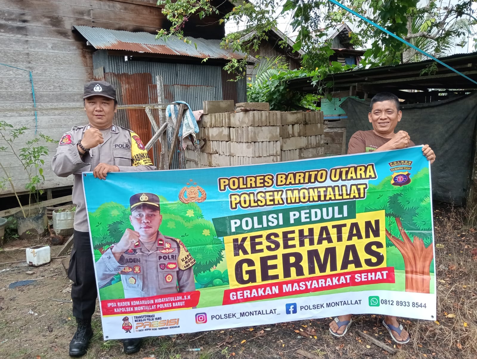 *Polsek Montallat Sampaikan Pola Hidup Sehat Kepada Warga, Polsek Montallat Sosialisasikan Germas ke Masyarakat.