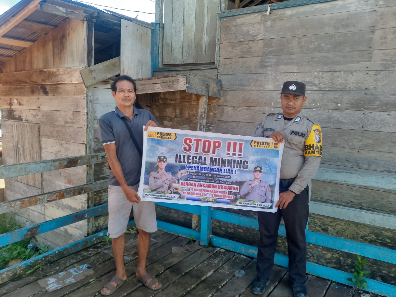 Polsek Marikit Sambangi dan Sosialisasi Ilegal Mining…!!!