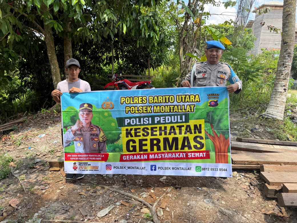 *Polsek Montallat Sampaikan Pola Hidup Sehat Kepada Warga, Polsek Montallat Sosialisasikan Germas ke Masyarakat.