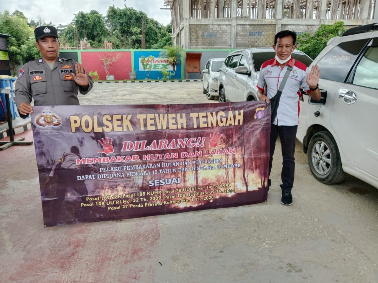 Sosialisasikan Akibat Dari Pembakaran Hutan/Lahan, Polsek Teweh Tengah Sampaikan Bahaya Karhutla Kepada Masyarakat