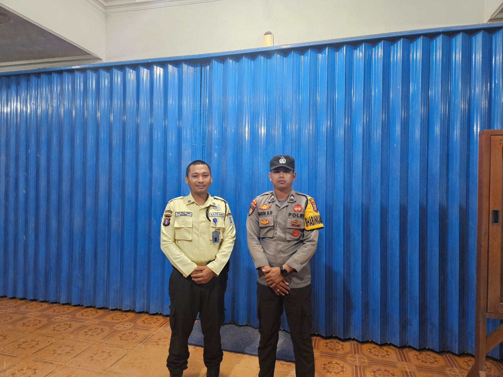 Piket Polsek Patroli dan Silaturahmi dengan Satpam Bank BRI