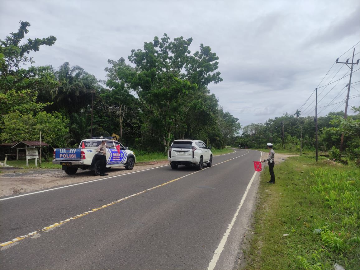 Antisipasi Laka Lantas, Satlantas Polres Katingan laksanakan patroli ke titik-titik lokasi rawan laka lantas.