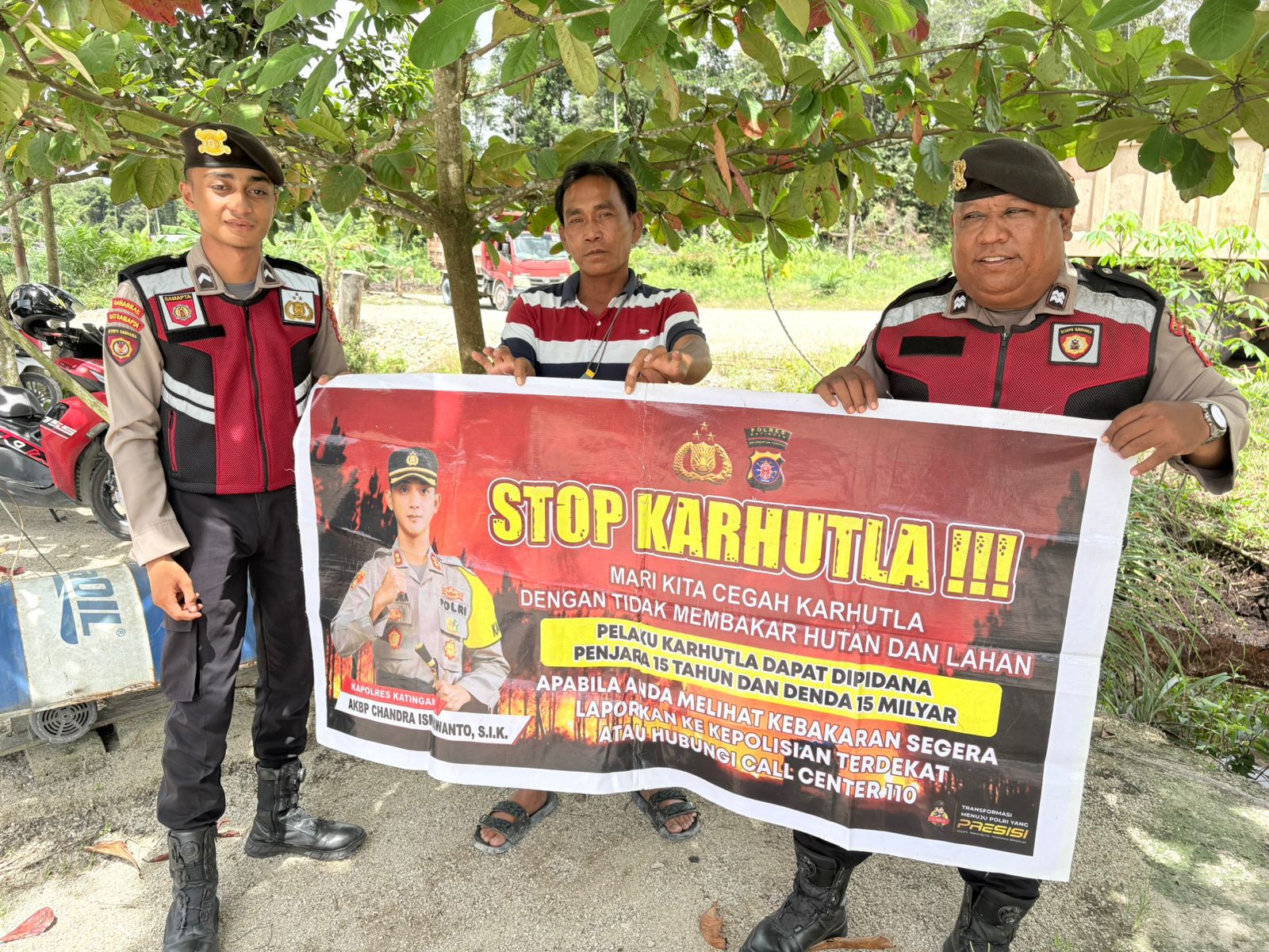 Patroli Sosialisasi Karhutla, Sat Samapta Polres Katingan Lakukan Pengawasan