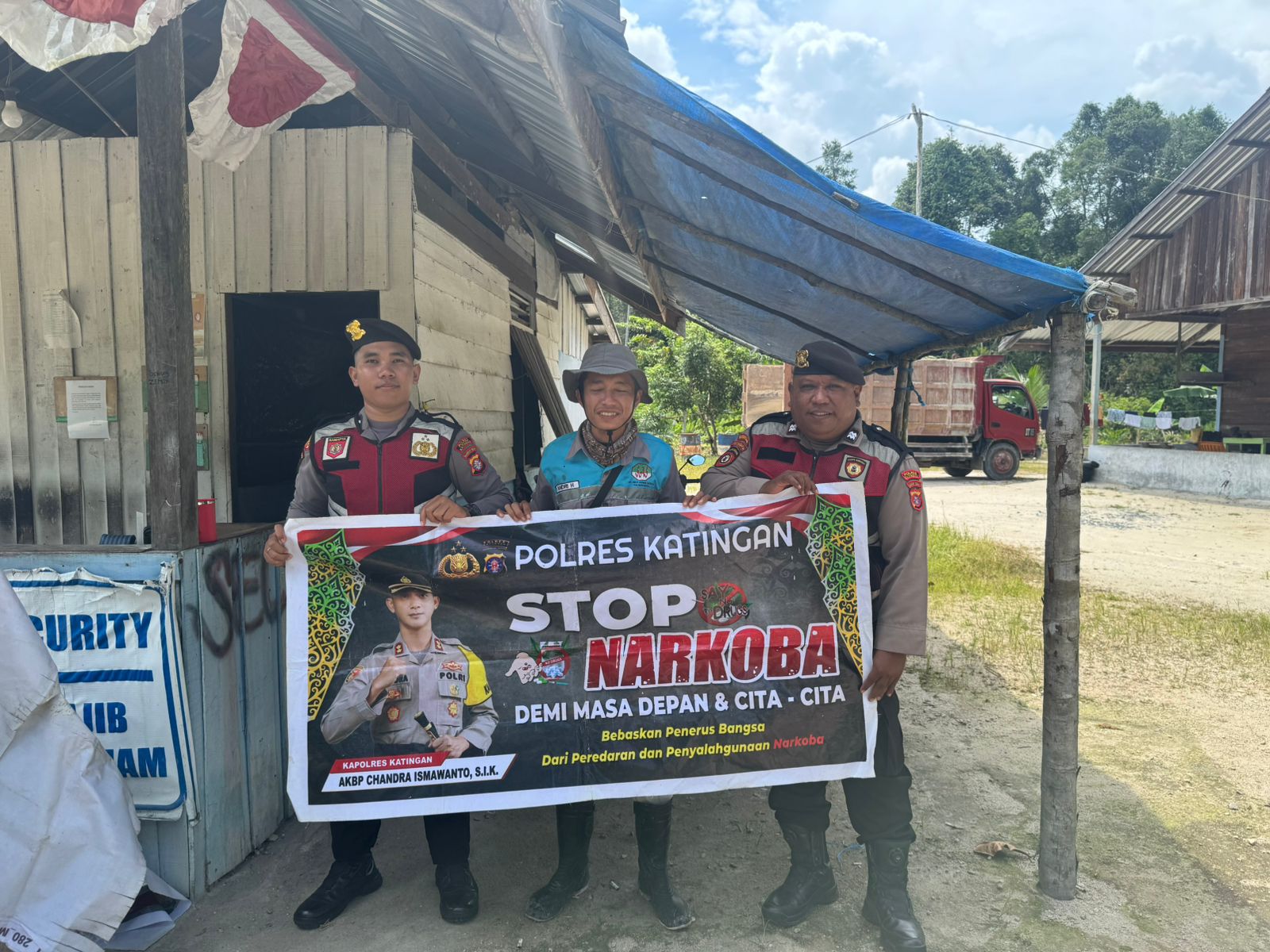 Patroli Pencegahan Narkotika, Sat Samapta Polres Katingan Gencar Lakukan Sosialisasi