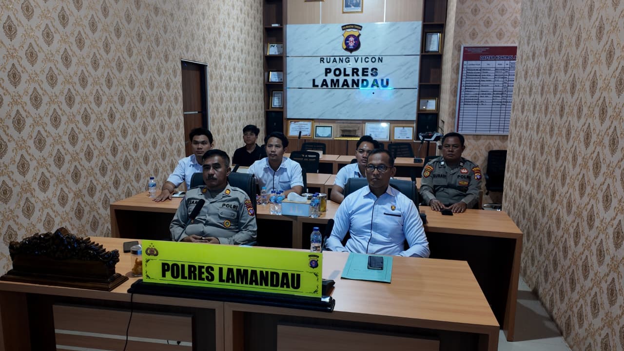 Polres Lamandau Ikuti Sosialisasi KUHP dan KUHAP Baru oleh Bareskrim dan Divkum Polri Secara Daring
