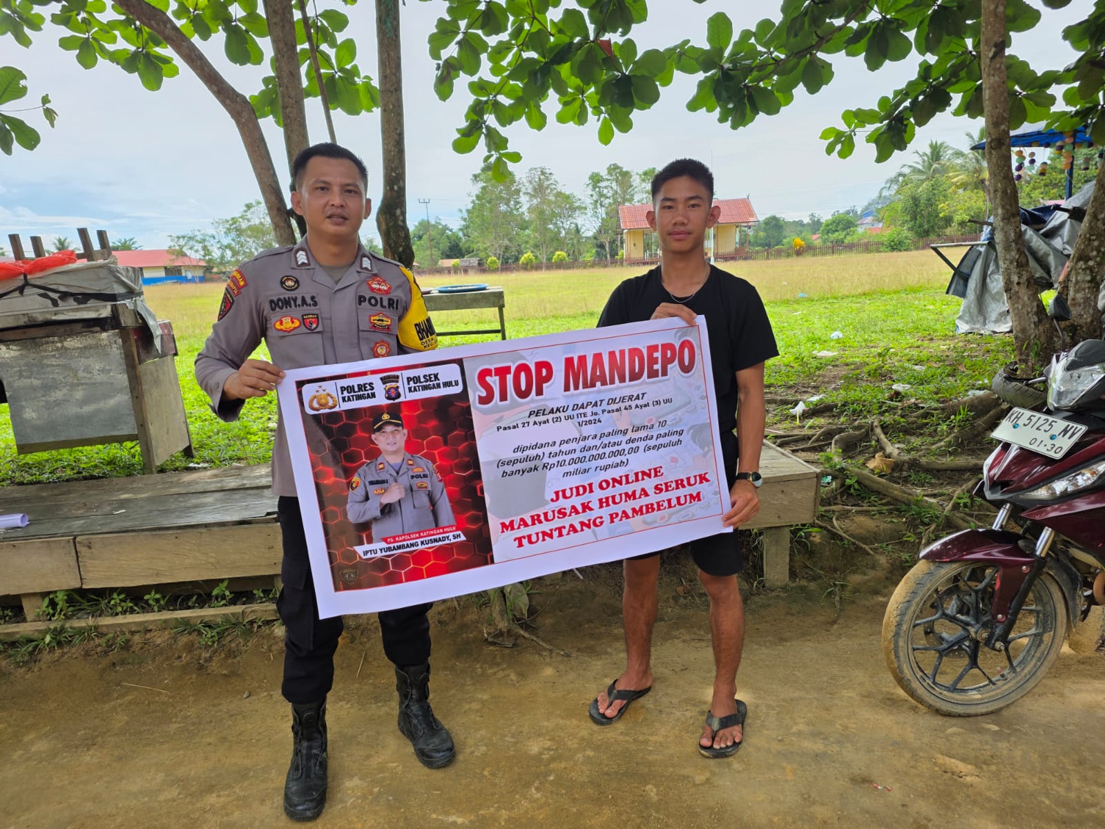 Bhabinkamtibmas Polsek Katingan Hulu dan Bukit Raya Imbau Warga Jauhi Judi Online