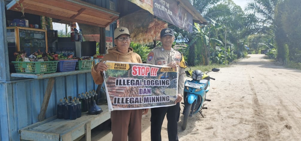 ‎Polsek Tws Garing dan Pulau Malan rutin sosialisasi larangan ilegal Logging dan Meaning.