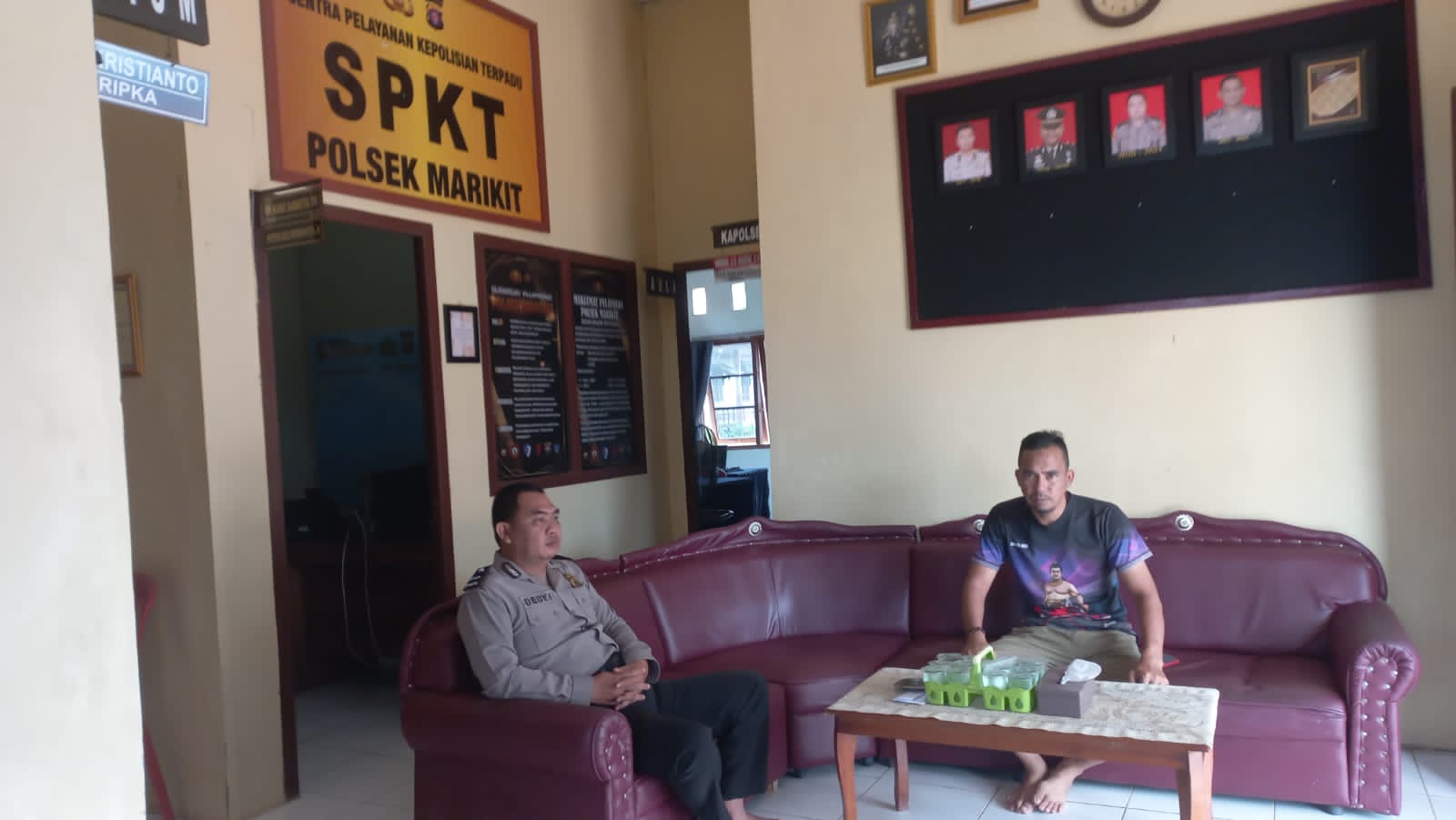 Tingkatkan Keamanan Penjagaan Mako, Personil Polsek Marikit Stand by di Mako.