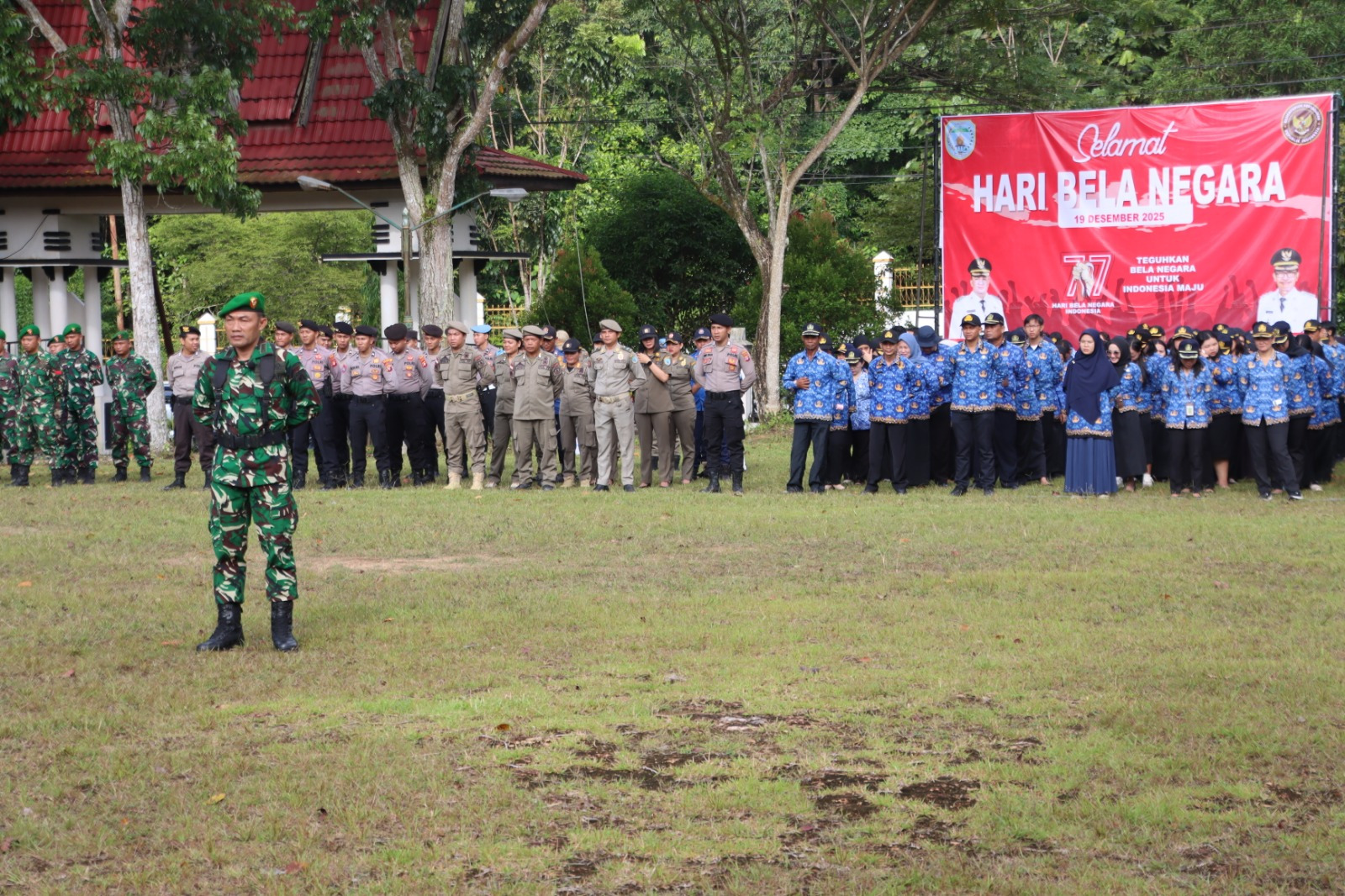 Kapolres Lamandau Hadiri Upacara Hari Bela Negara di Kesbangpol Kabupaten Lamandau