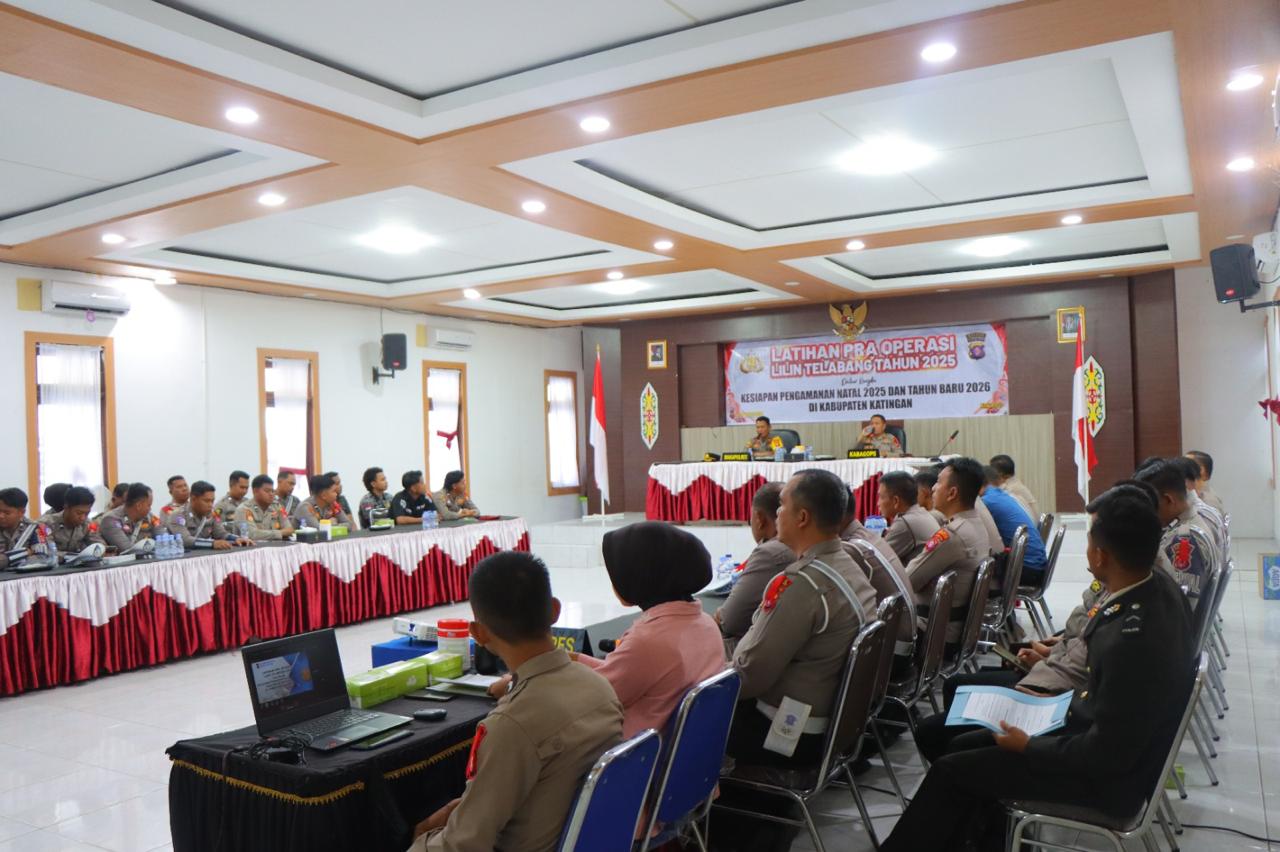 Polres Katingan Gelar Latihan Pra Operasi Lilin Telabang 2025