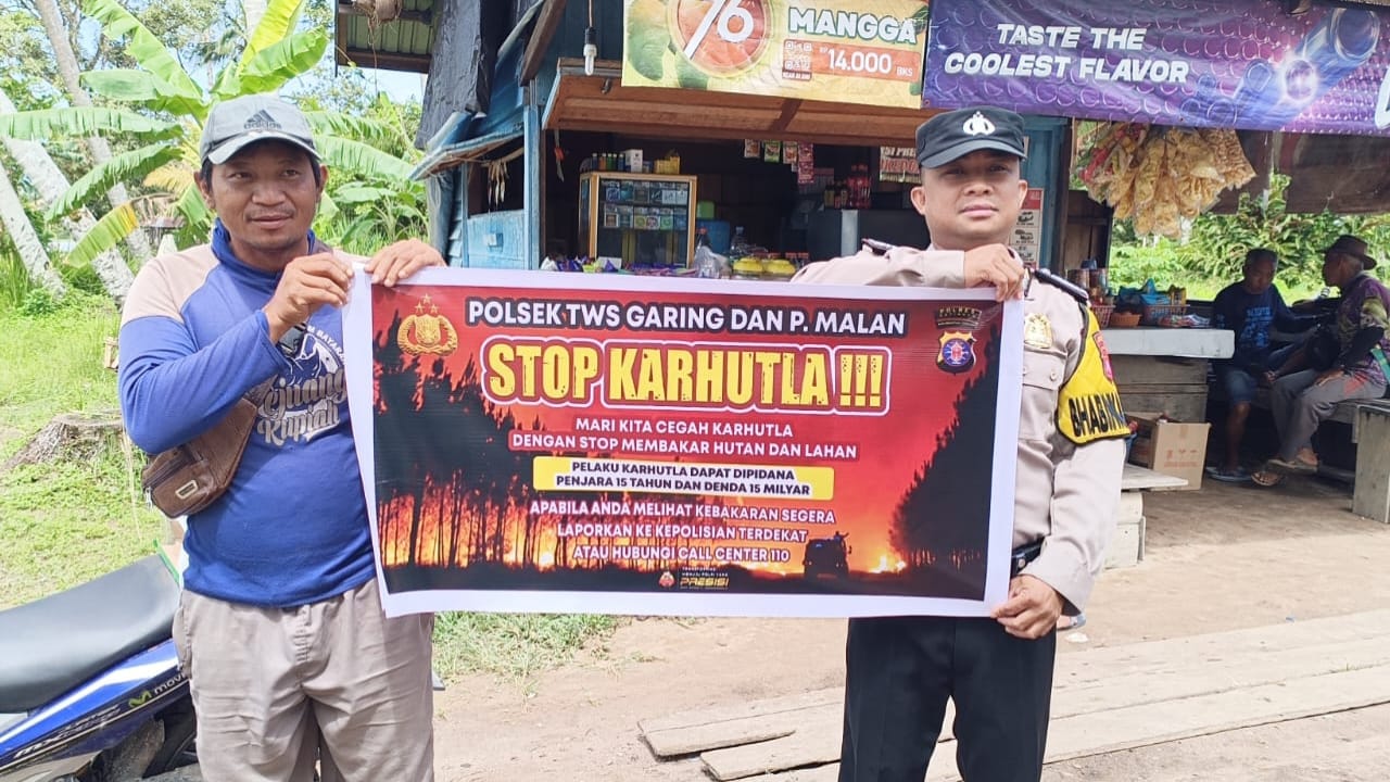 Polsek Katingan Hulu sosialisasi Stop Karhutla.