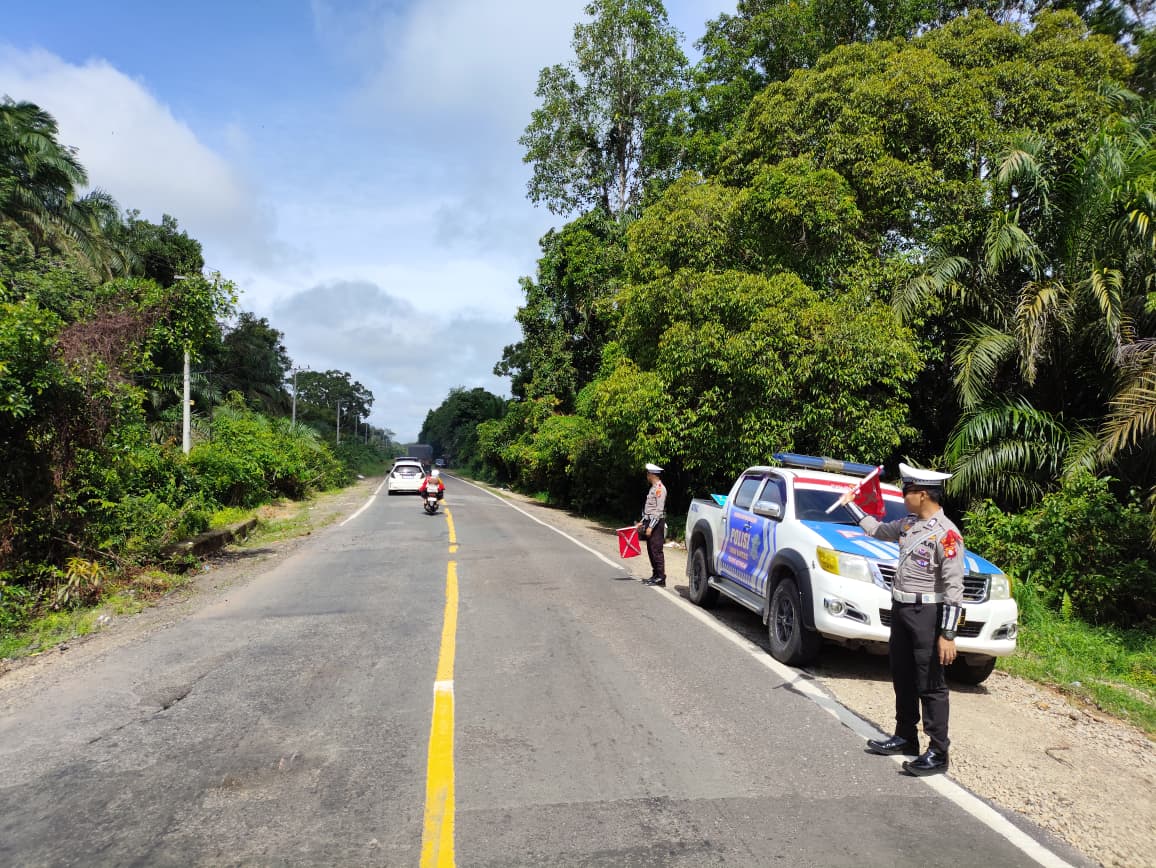 Antisipasi Laka Lantas, Satlantas Polres Katingan laksanakan patroli ke titik-titik lokasi rawan laka lantas.