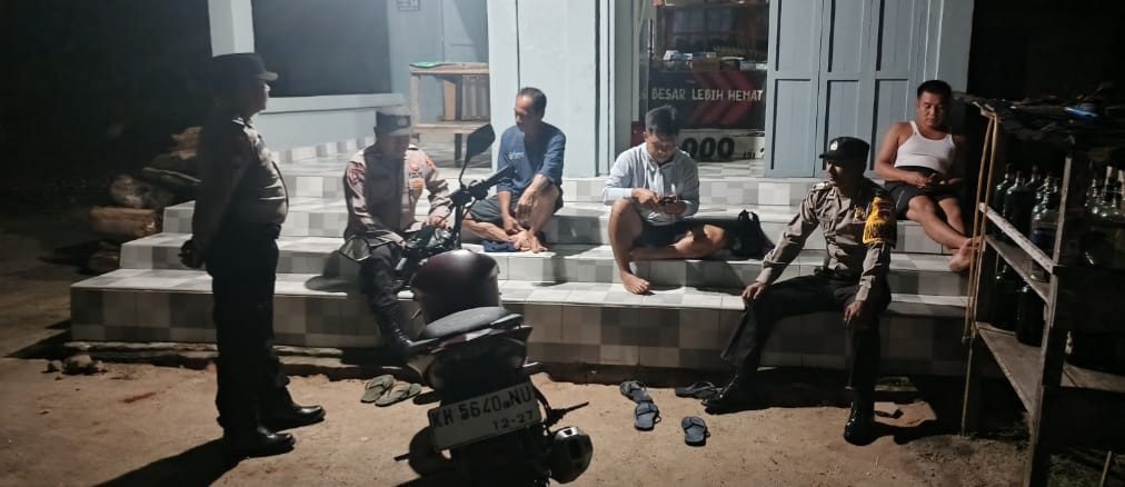 ‎Patroli Malam, Polsek Tewang Sangalang Garing dan Pulau Malan Imbau Warga Waspada Curanmor