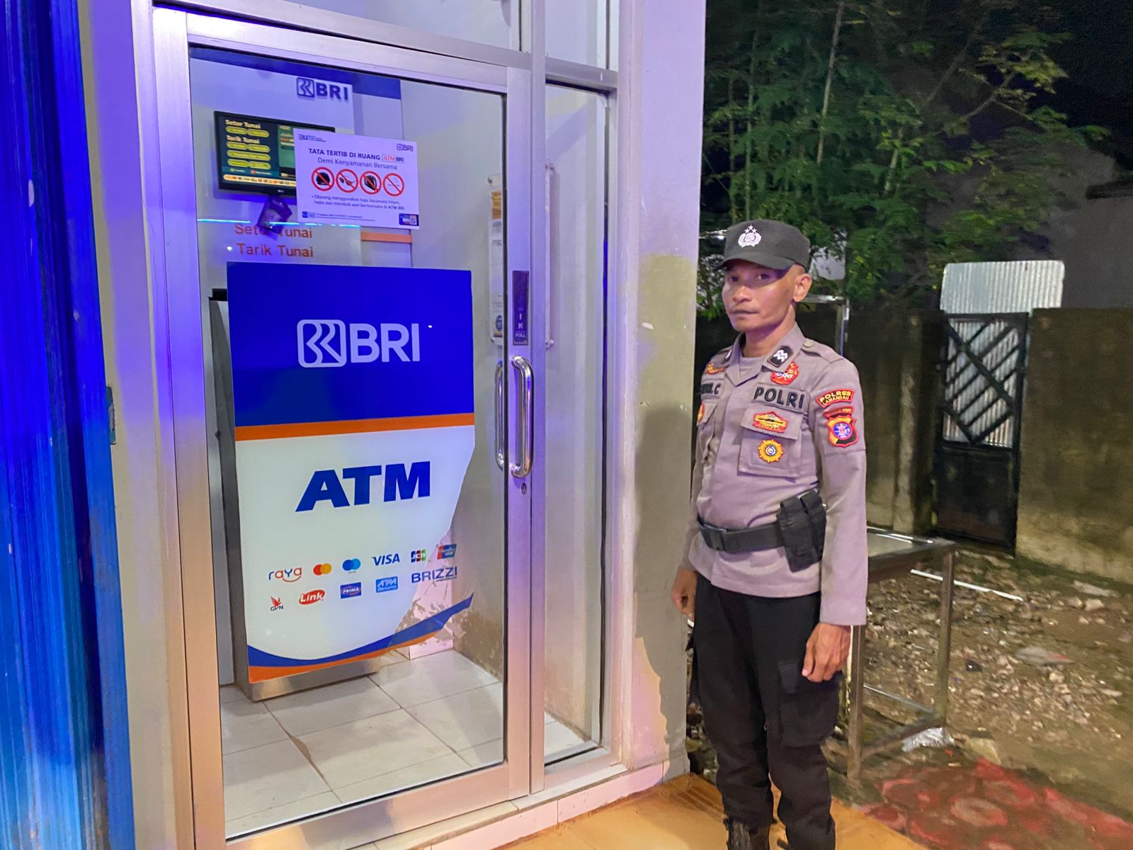 Piket Polsek Patroli ke Perbankan Atm