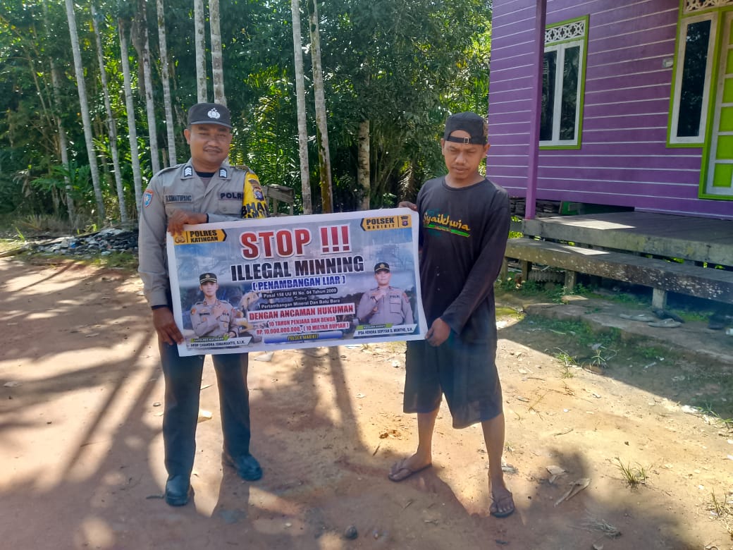 Polsek Marikit Sambangi dan Sosialisasi Ilegal Mining…!!!