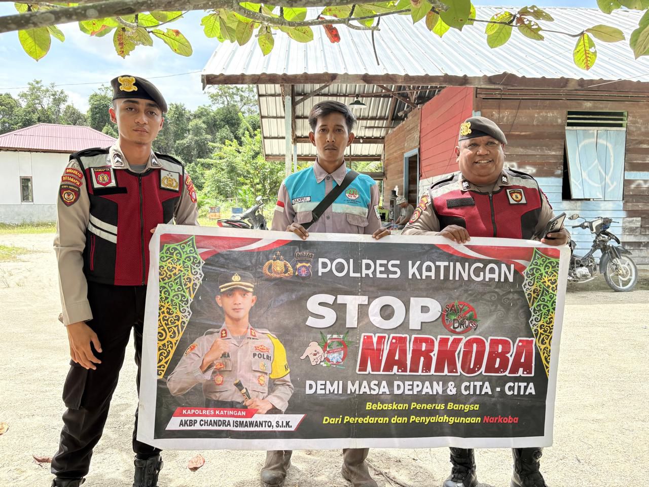 Patroli Pencegahan Narkotika, Sat Samapta Polres Katingan Gencar Lakukan Sosialisasi