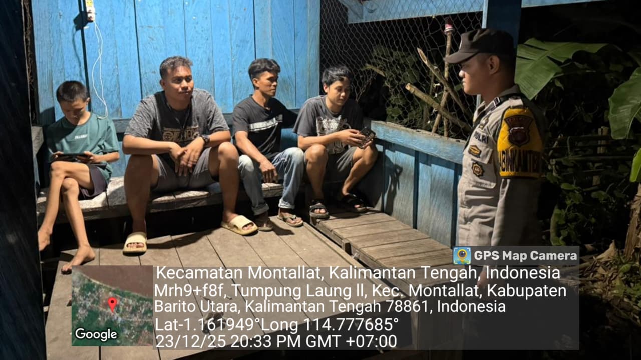 Polsek Montallat Laksanakan Patroli Malam Untuk Ciptakan Keamanan Dan Ketertiban Masyarakat