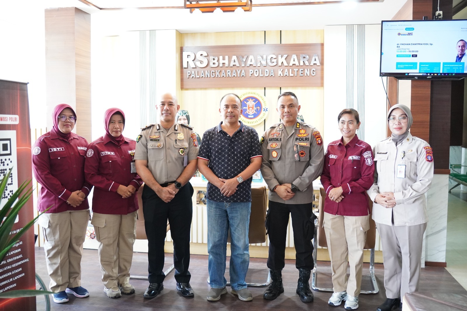 Jaga Hubungan Baik, Rumkit Bhayangkara Sambut Kunjungan Silaturahmi Mantan Kabiddokkes Polda Kalteng