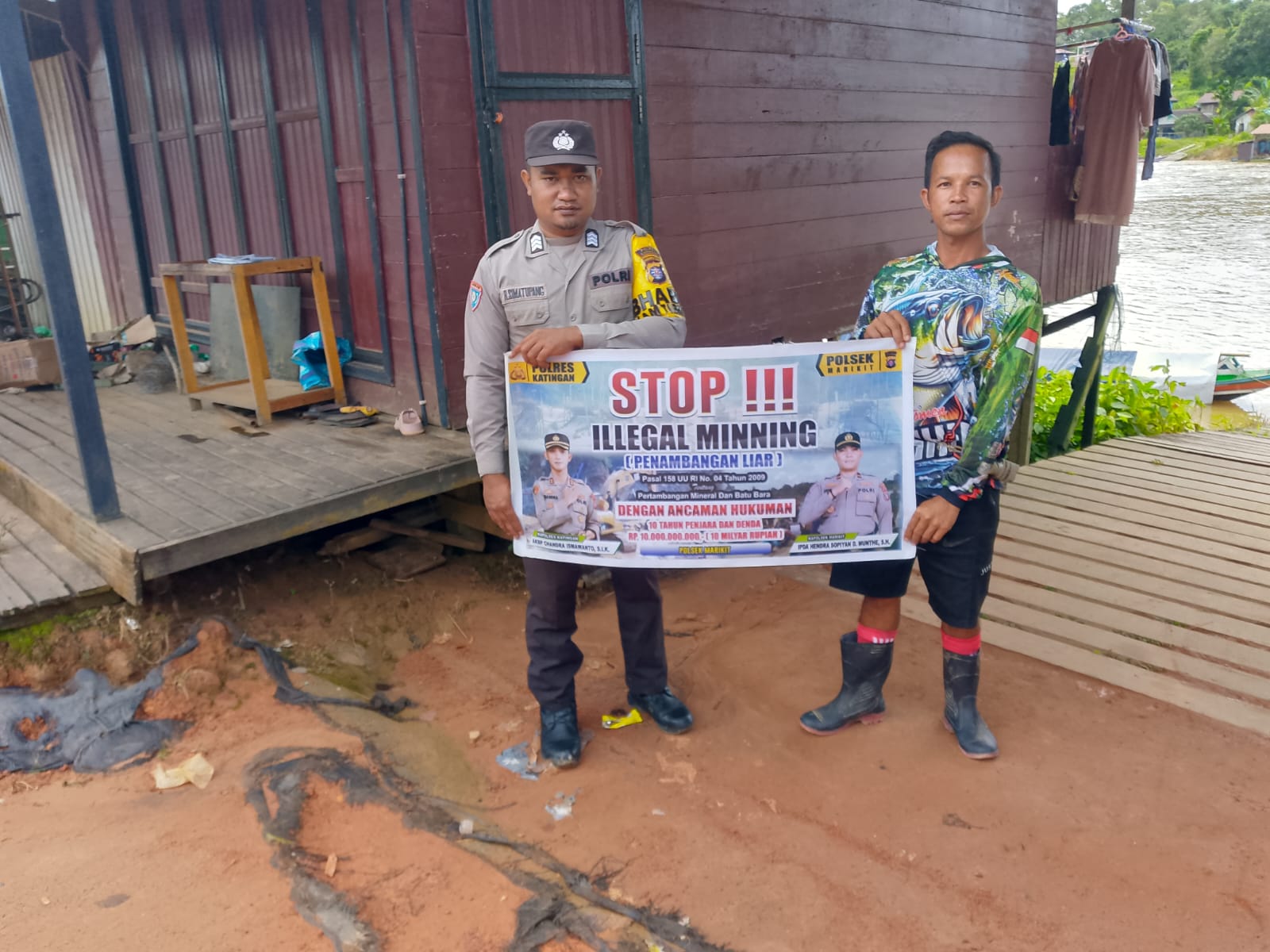 Polsek Marikit Sambangi dan Sosialisasi Ilegal Mining…!!!