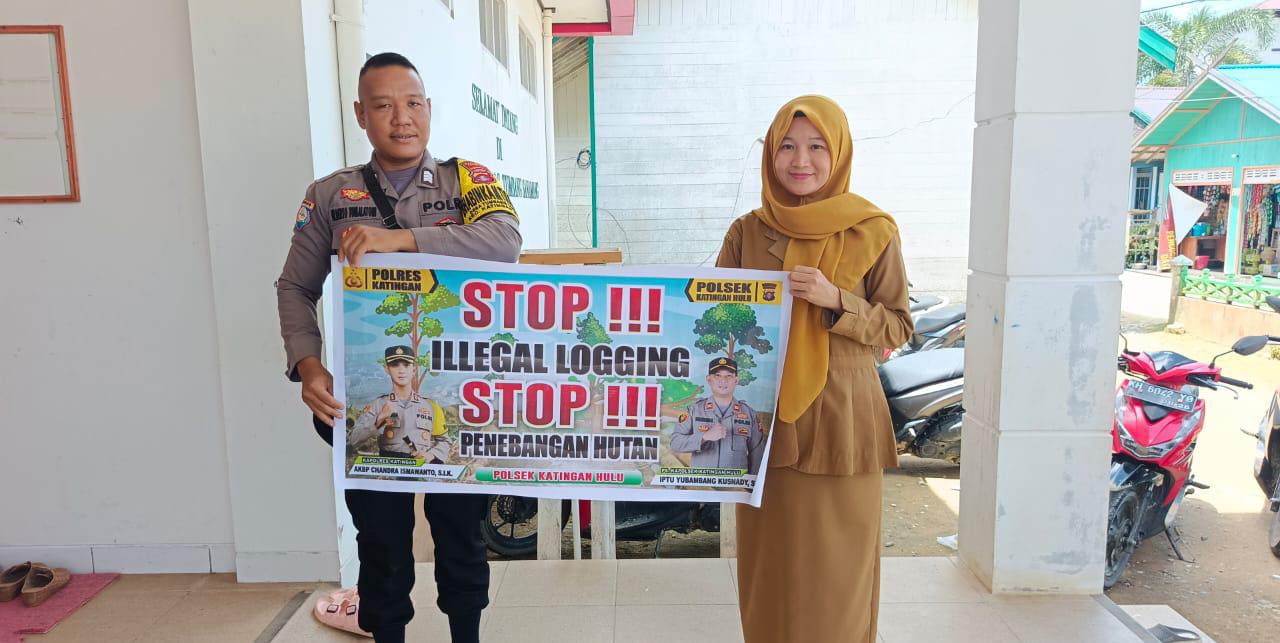 Upaya Pencegahan Penebangan Hutan secara Liar (Ilegal Logging), Bhabinkamtibmas sosialisasi kepada masyarakat.
