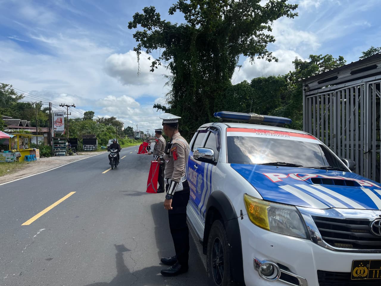 Antisipasi Laka Lantas, Satlantas Polres Katingan laksanakan patroli ke titik-titik lokasi rawan laka lantas.