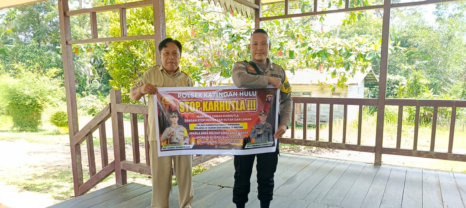 Polsek Katingan Hulu sosialisasi Stop Karhutla.