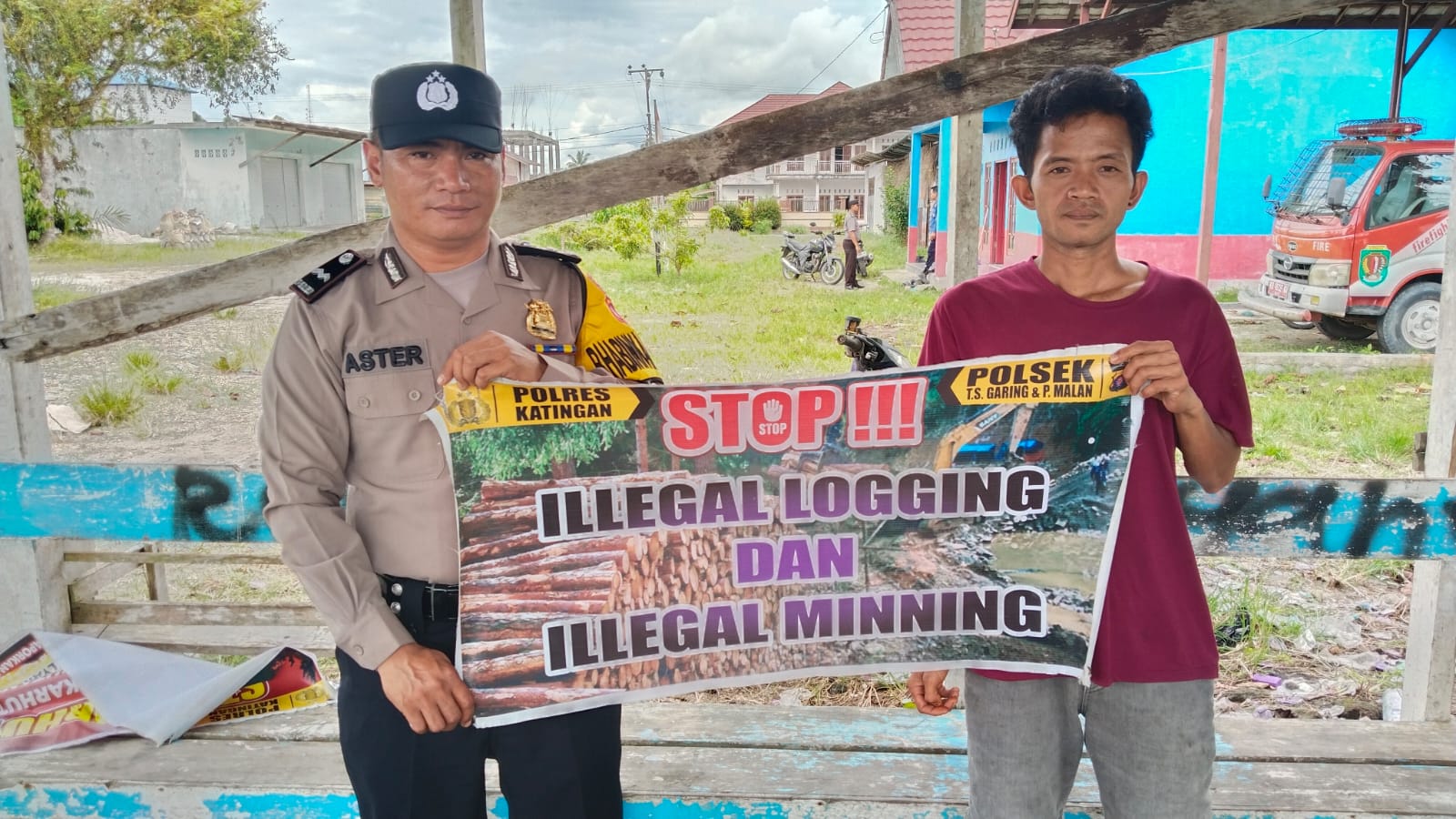 Bhabin Polsek Tws Garing gencar gencar dan Pulau Malan rutin sosialisasi larangan ilegal Logging dan Meaning.