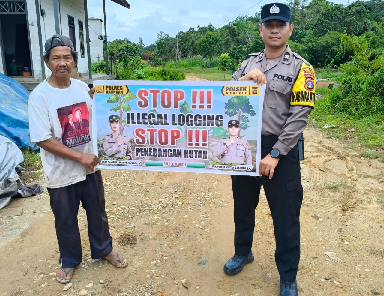 Cegah Ilegal Loging, Pers Polsek Marikit laksanakan Sosialisasi ke Masyarakat.