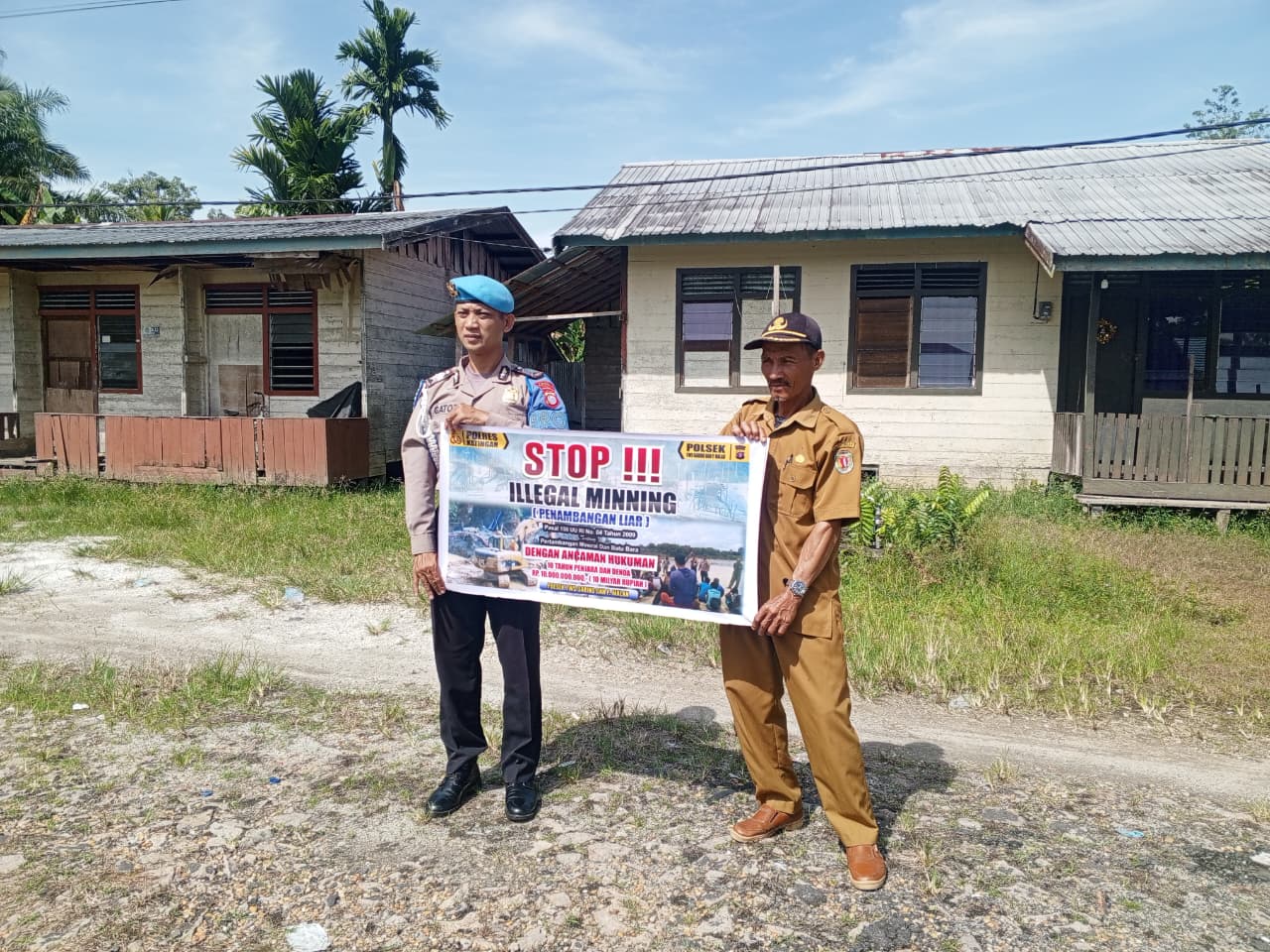 Cegah Kerusakan Lingkungan Polsek Tewang Sangalang Garing dan Pulau Malan Sampaikan Imbauan Ilegal Logging Ilegal Minning.