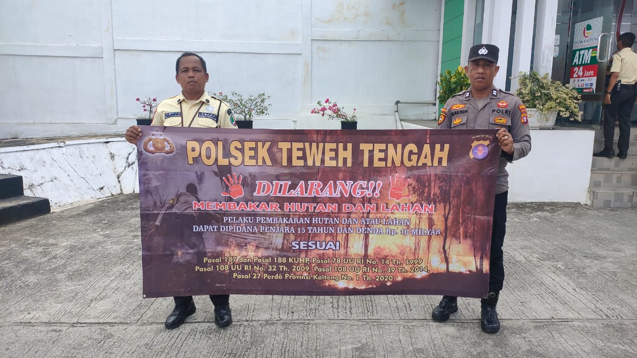 Himbau Tentang Bahaya Membakar Hutan, Polsek Teweh Tengah Sampaikan Stop Karhutla kepada Warga