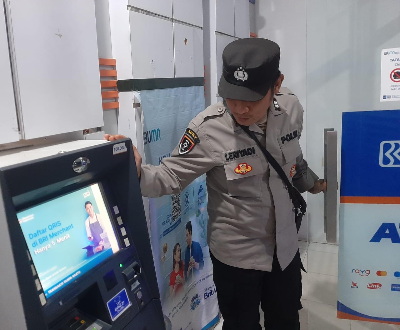 Piket Malam Polsek Bulik Patroli ke Perbankan (ATM) diwilkum Polsek Bulik