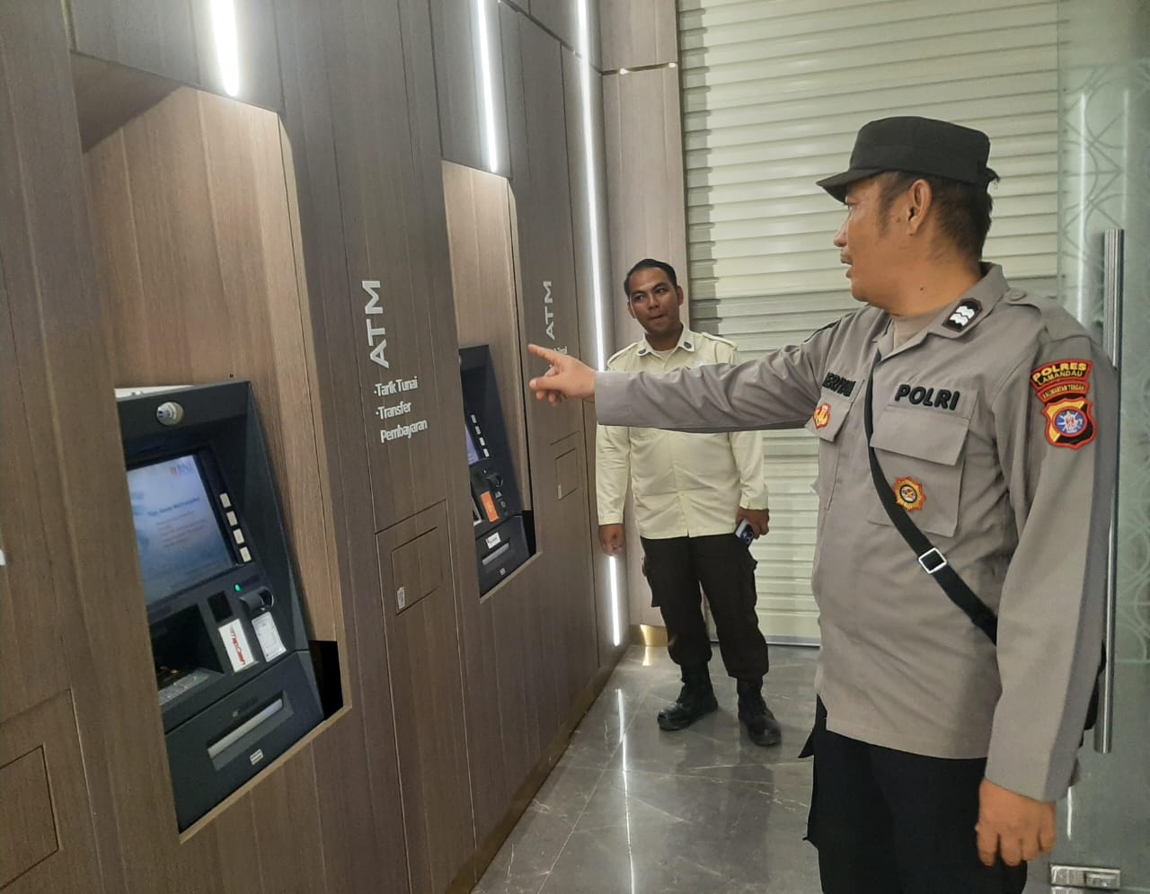 Polsek Bulik Patroli Sambangi Satpam Bank