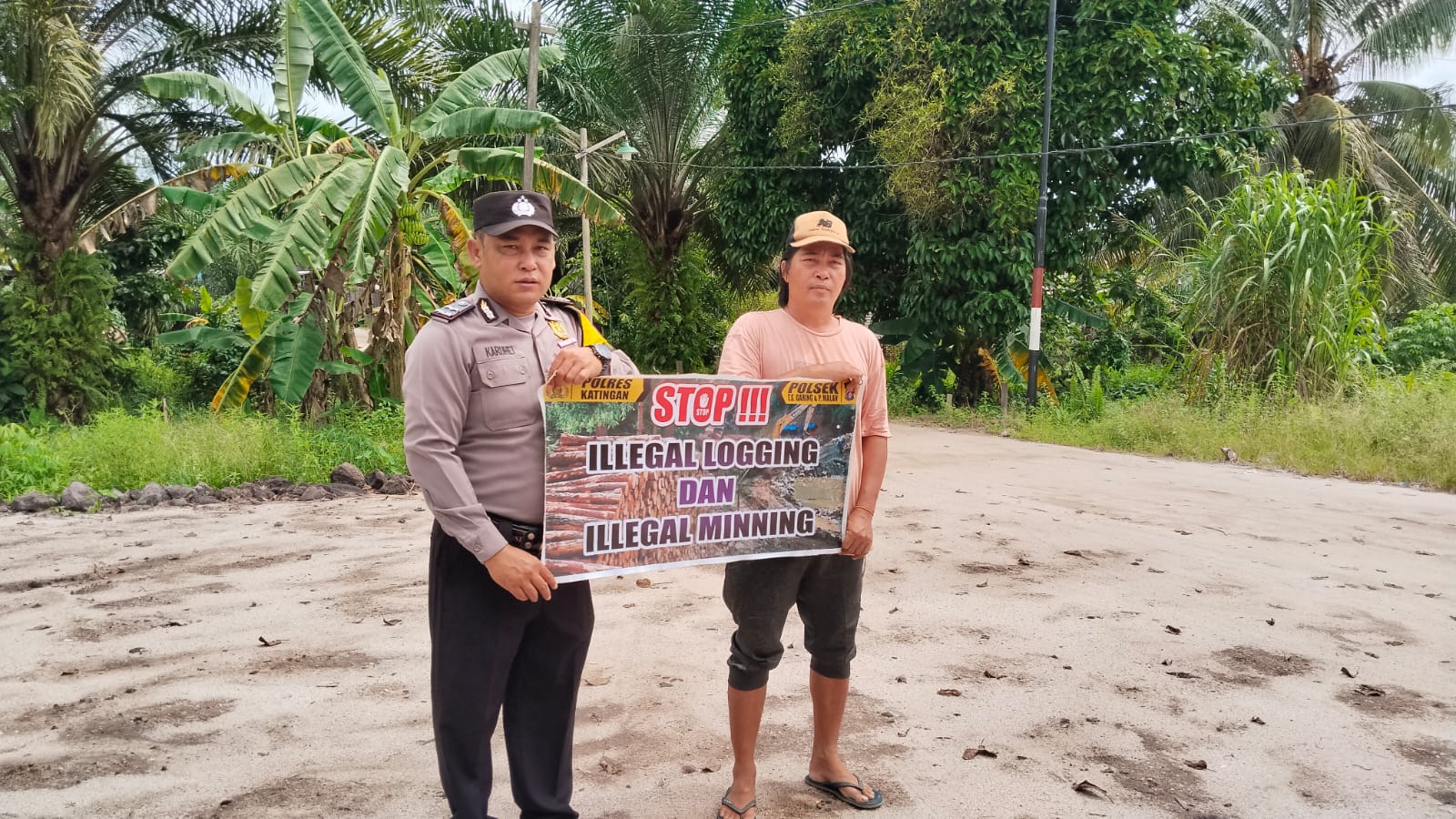 Polsek Tws Garing dan Pulau Malan rutin sosialisasi larangan ilegal Logging dan Meaning.