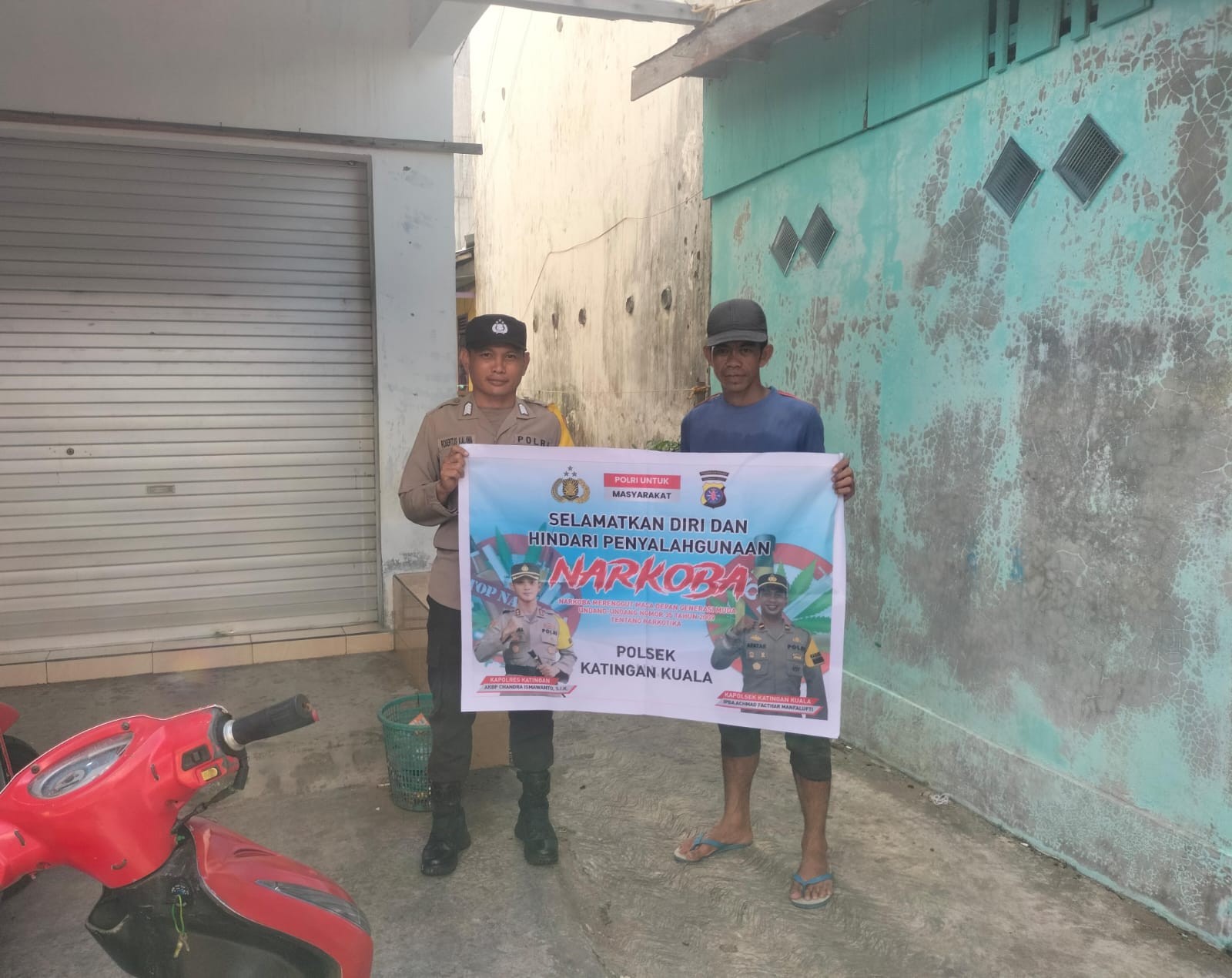 Bhabinkamtibmas Polsek Katingan Kuala Edukasi Bahaya Narkoba Ke Masyarakat