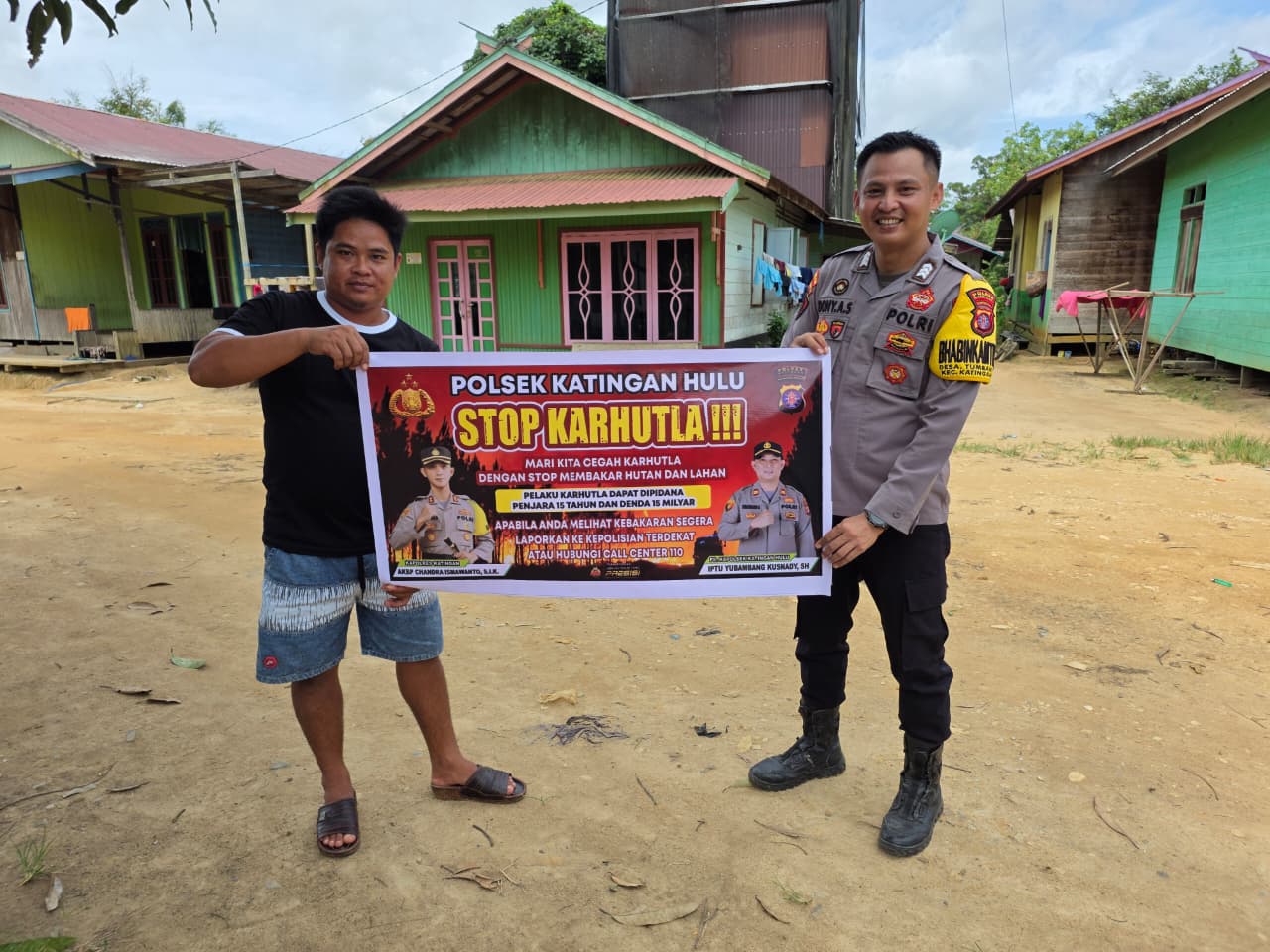 Polsek Katingan Hulu sosialisasi Stop Karhutla.