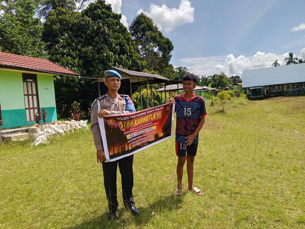 Polsek Tewang Sangalang Garing dan Pulau Malan Imbau Warga Tidak Membuka Lahan Dengan Membakar