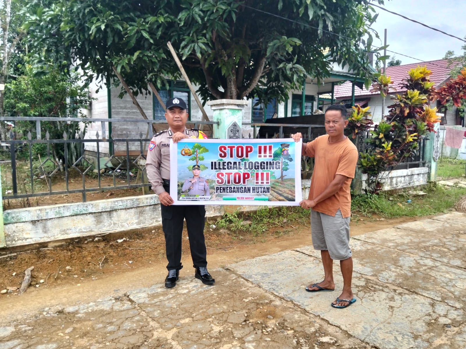 Polsek Marikit Gencar Sosialisasi Ilegal Logging kepada Masyarakat diwilayah Kec.Marikit, Kab. Katingan