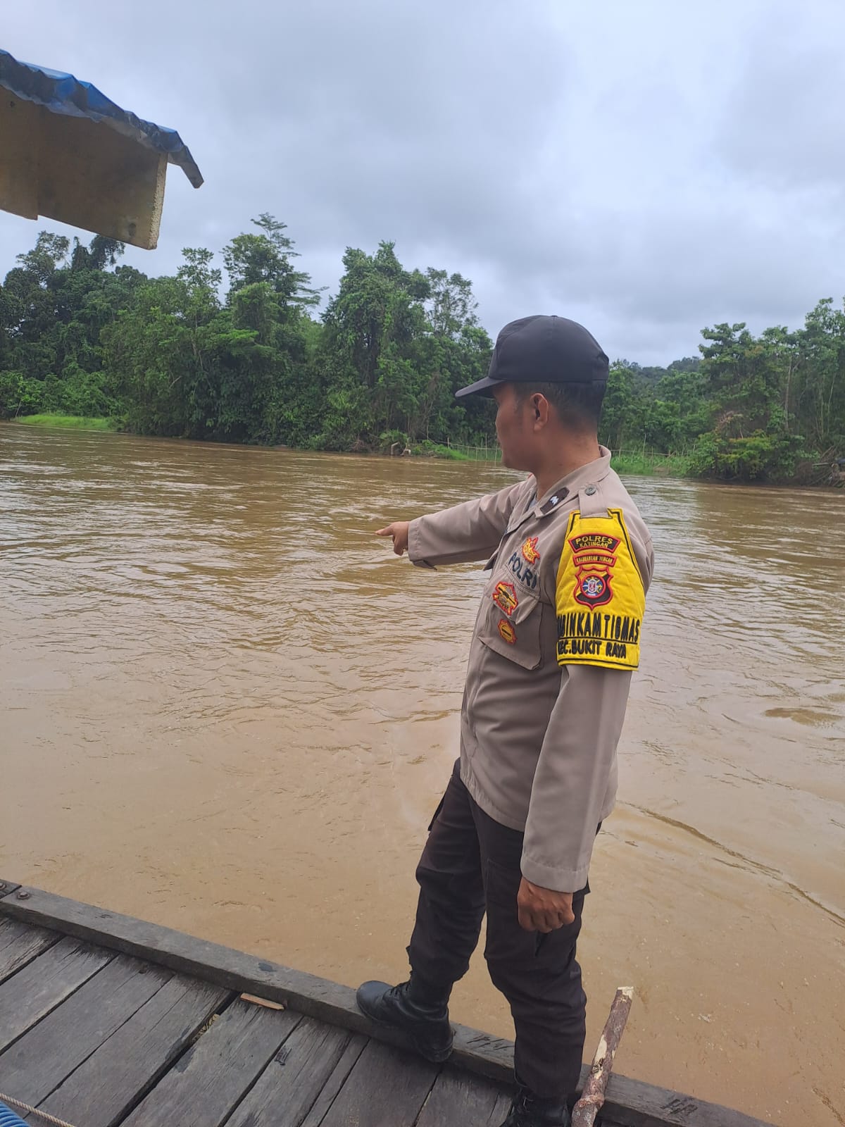 Debit Air terpantau normal , Polsek Katingan Hulu dan Bukit Raya Imbau Warga agar tetap selalu waspada.