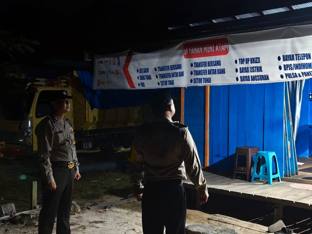 Jaga Stabilitas Kamtibmas, Polsek Tewang Sangalang Garing dan Pulau Malan Tingkatkan Patroli Malam