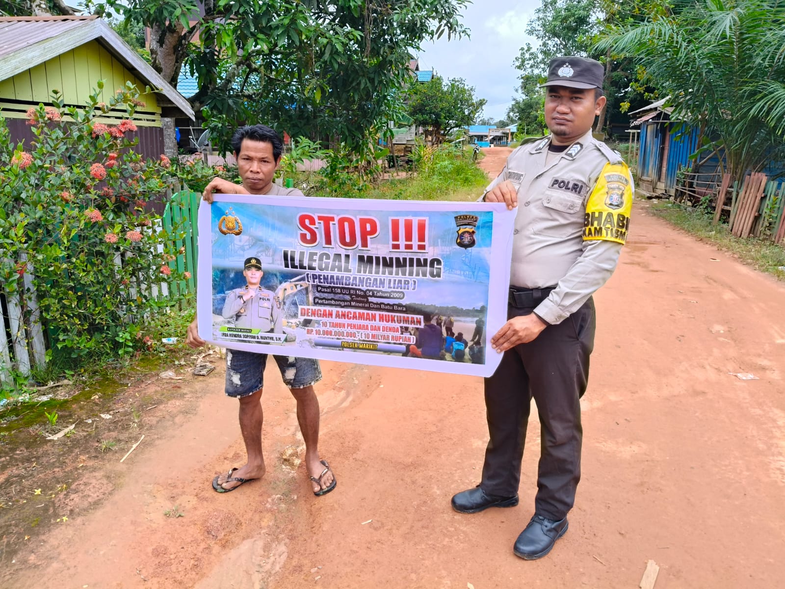 Polsek Marikit Sambangi dan Sosialisasi Ilegal Mining…!!!