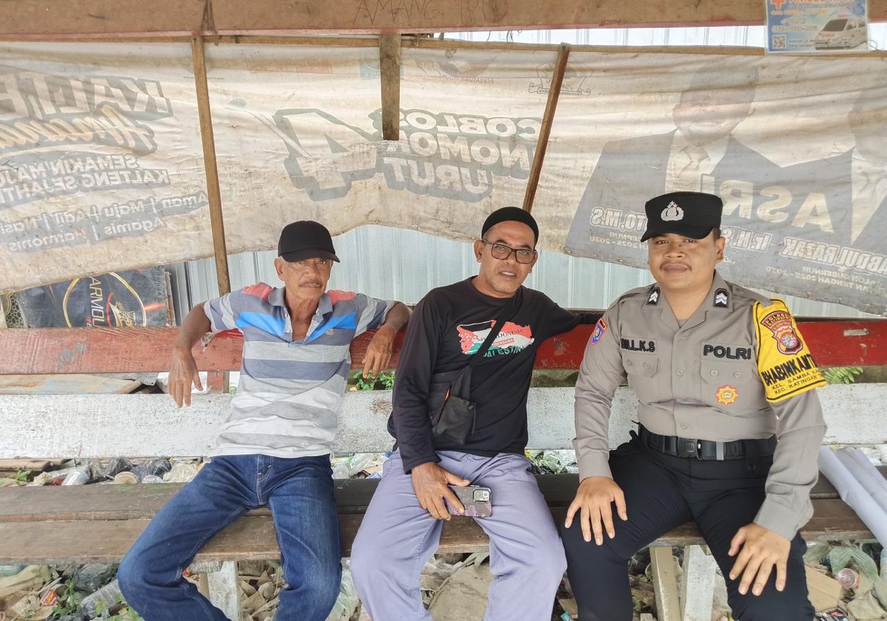 Perkuat Kamtibmas, Polsek Katingan Tengah Sambangi Warga