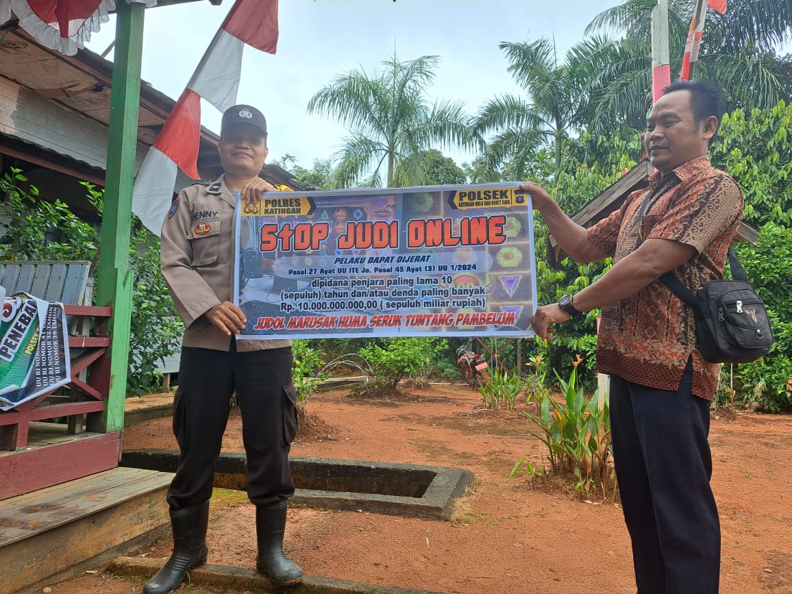 Bhabinkamtibmas Polsek Katingan Hulu dan Bukit Raya Imbau Warga Jauhi Judi Online