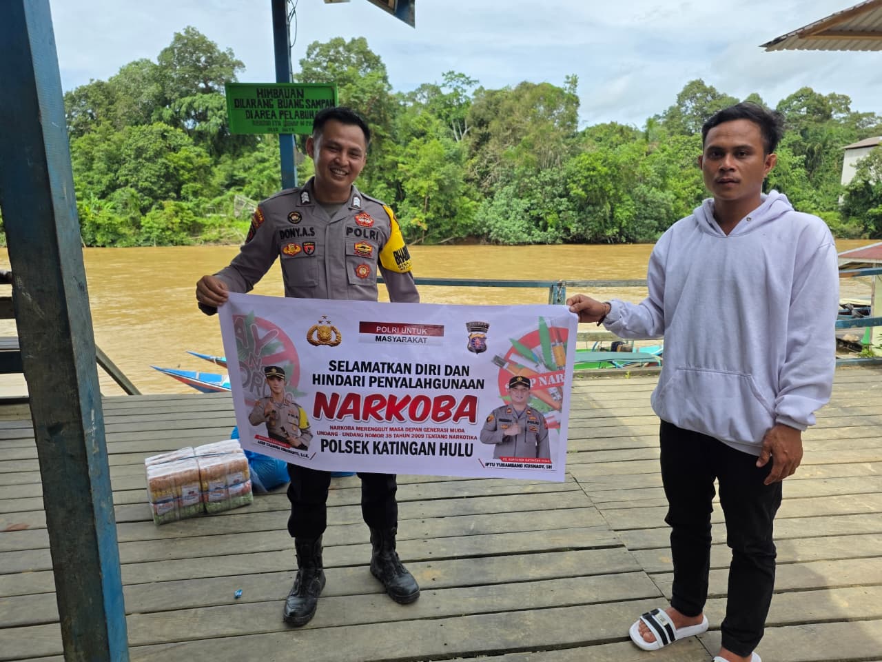 Bhabinkamtibmas Polsek Katingan Hulu dan Bukit Raya Imbau Warga Jauhi Narkoba.